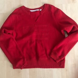Ladies Red V-neck Tommy Hilfiger sweater